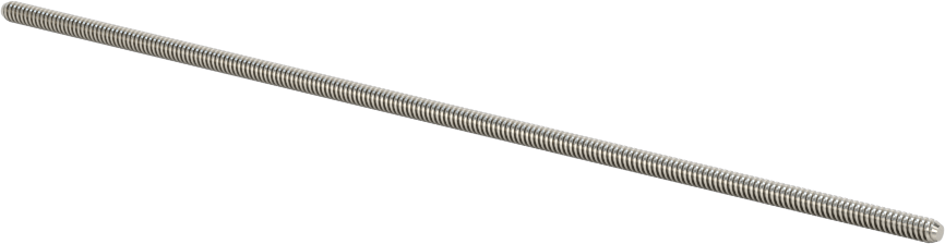 Hızlı Hareketli Ultra Hassas Kılavuz Vida, 303 Paslanmaz Çelik, M2 x 0,5 mm Diş Boyutu, 100 mm Uzunluk