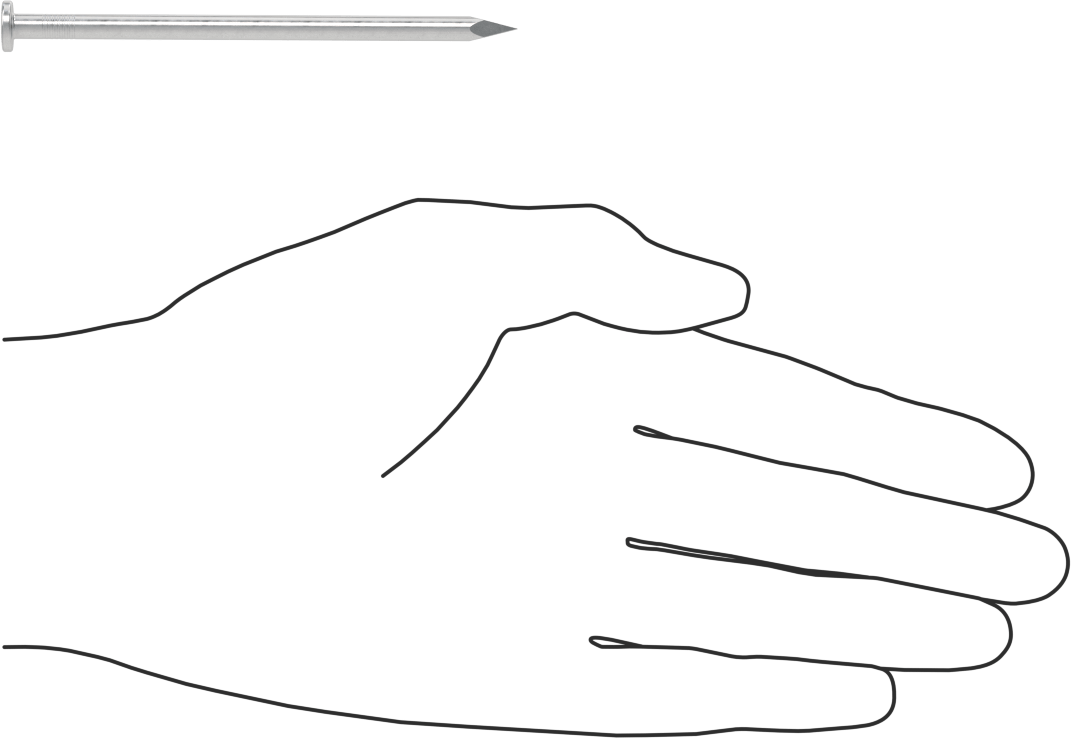 Alüminyum Çiviler, 16D Penny Boyutu, 3-1/2" Uzunluk