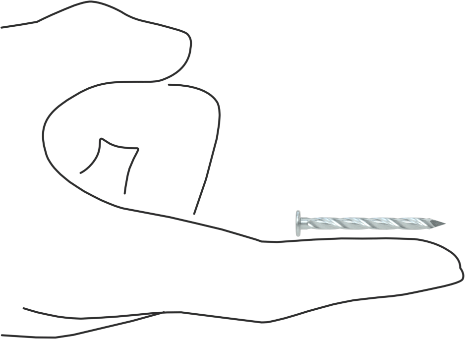 Sert Ağaçlar için Son İşlem Çivileri, 1-1/2" Uzunluk