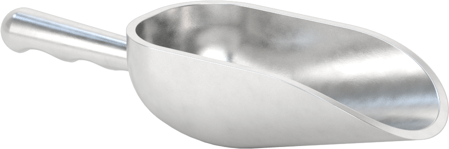Sıhhi Metal Kepçe, Yuvarlak Taban, 5 FL. oz Kapasite, 2-1/4" Genişlik x, 4-1/2" Uzunlukta Kase