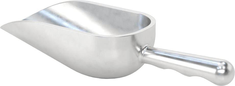 Sıhhi Metal Kepçe, Yuvarlak Taban, 5 FL. oz Kapasite, 2-1/4" Genişlik x, 4-1/2" Uzunlukta Kase