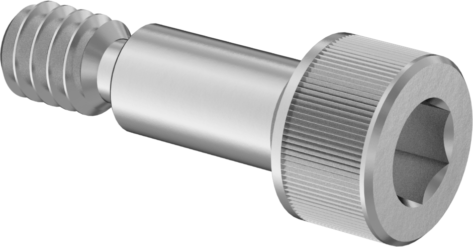 18-8 Paslanmaz Çelik Omuzlu Vida, 3/32" Omuz Çapı, 3/16" Omuz Uzunluğu, 2-56 Diş Boyutu