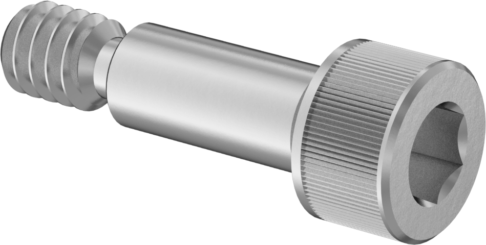 18-8 Paslanmaz Çelik Omuzlu Vida, 3/32" Omuz Çapı, 7/32" Omuz Uzunluğu, 2-56 Diş Boyutu