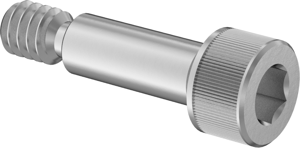 18-8 Paslanmaz Çelik Omuzlu Vida, 3/32" Omuz Çapı, 1/4" Omuz Uzunluğu, 2-56 Diş Boyutu