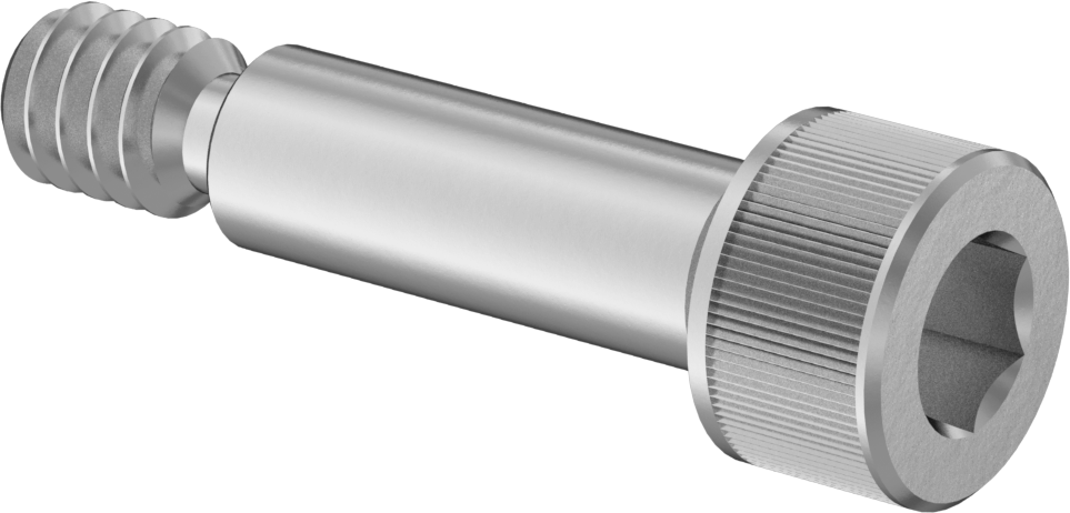 18-8 Paslanmaz Çelik Omuzlu Vida, 3/32" Omuz Çapı, 9/32" Omuz Uzunluğu, 2-56 Diş Boyutu