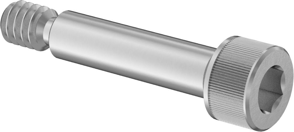 18-8 Paslanmaz Çelik Omuzlu Vida, 3/32" Omuz Çapı, 3/8" Omuz Uzunluğu, 2-56 Diş Boyutu