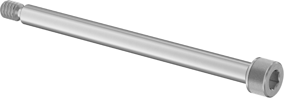 18-8 Paslanmaz Çelik Omuzlu Vida, 3/32" Omuz Çapı, 1-1/4" Omuz Uzunluğu, 2-56 Diş Boyutu