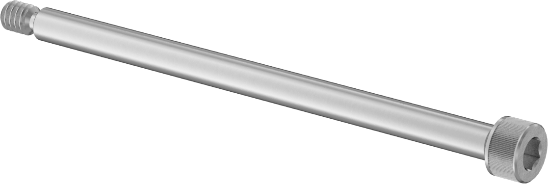 18-8 Paslanmaz Çelik Omuzlu Vida, 3/32" Omuz Çapı, 1-1/2" Omuz Uzunluğu, 2-56 Diş Boyutu