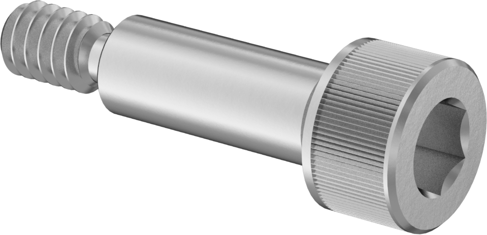 18-8 Paslanmaz Çelik Omuzlu Vida, 3/32" Omuz Çapı, 1/4" Omuz Uzunluğu, 1-64 Diş Boyutu