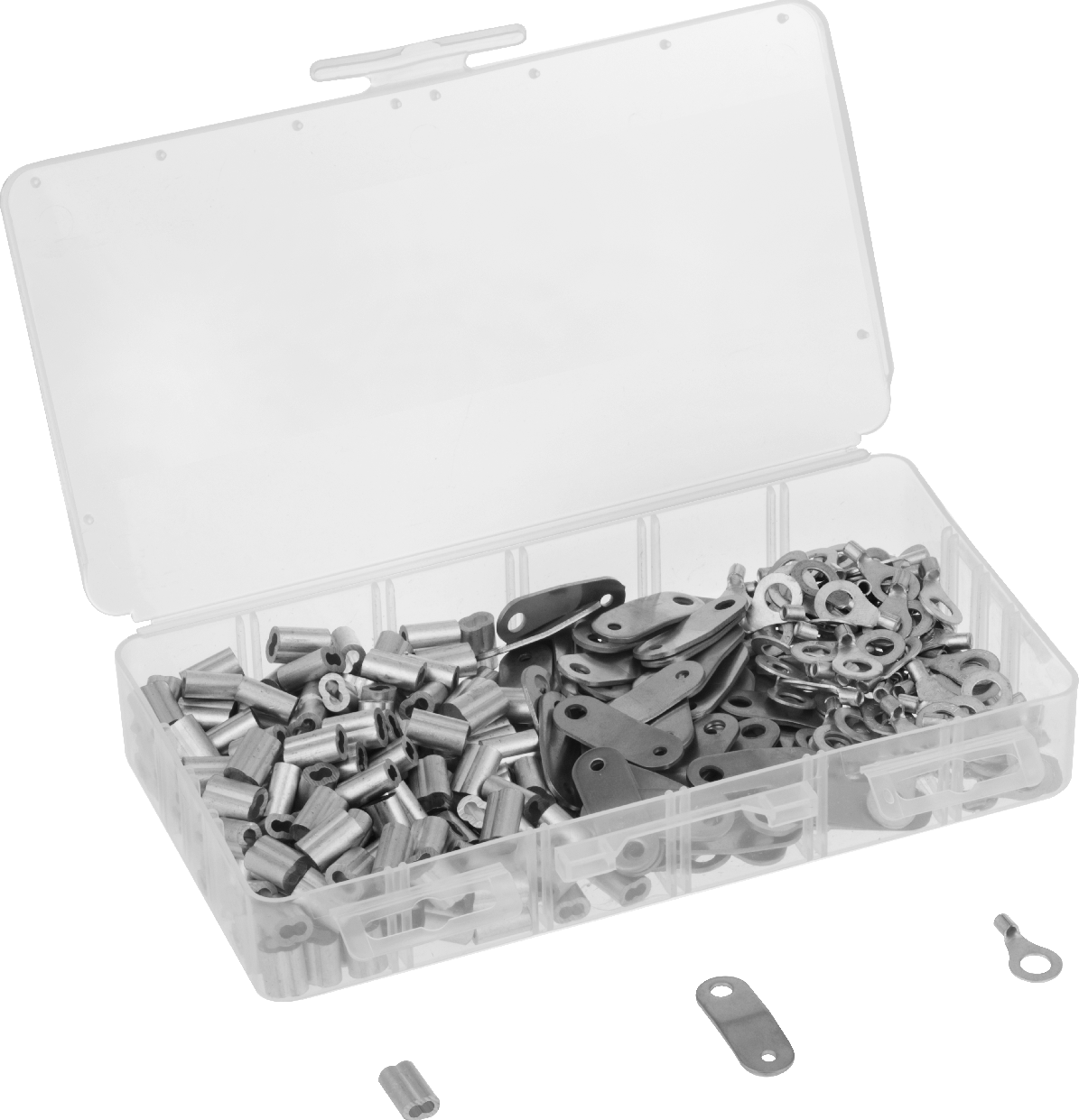 Kordon Kiti - Kaldırma Amaçlı Değildir, 1/32" için 175 alüminyum manşonlu, 1/16", 3/32" Çaplı Halat
