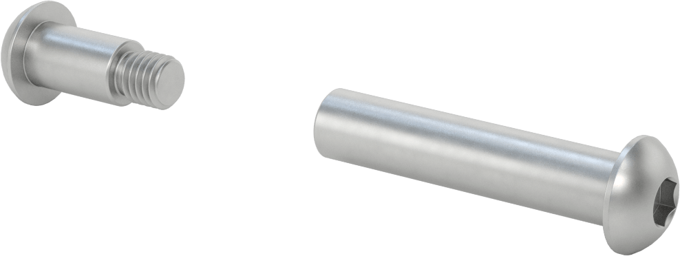 18-8 Paslanmaz Çelik Altıgen Tahrikli Bağlama Silindiri ve Vida, 1/2"-13 Diş Boyutu, 4“ ila 4-1/4” Kalınlık için