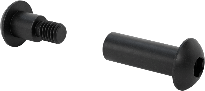 18-8 Paslanmaz Çelik Altıgen Tahrikli Bağlama Silindiri ve Vida, Siyah Oksit, 3/8"-16 Diş Boyutu, 2-1/8“ ila 2-3/8” kalınlık için