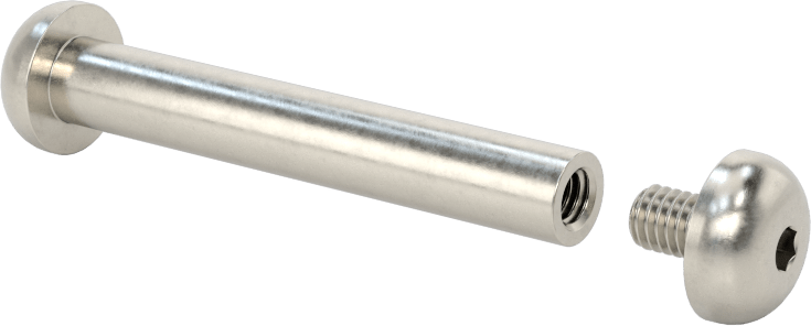 18-8 Paslanmaz Çelik Altıgen Tahrikli Bağlama Silindiri ve Vida, M4 x 0,7 mm Diş, 40 mm ila 42 mm Kalınlık için