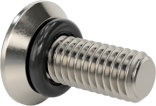 Sızdırmaz, Kurcalamaya Dayanıklı Torx Düz Başlı Vidalar, Buna-N O-Ringli 18-8 Paslanmaz Çelik, M3 x 0,5 mm Diş Boyutu, 8 mm Uzunluk