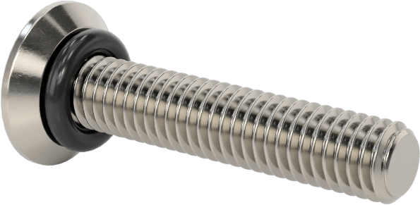 Sızdırmaz, Kurcalamaya Dayanıklı Torx Düz Başlı Vidalar, Buna-N O-Ringli 18-8 Paslanmaz Çelik, M3 x 0,5 mm Diş Boyutu, 16 mm Uzunluk