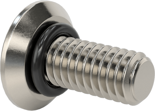 Sızdırmaz, Kurcalamaya Dayanıklı Torx Düz Başlı Vidalar, Buna-N O-Ringli 18-8 Paslanmaz Çelik, M4 x 0,7 mm Diş Boyutu, 10 mm Uzunluk