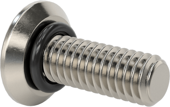 Sızdırmaz, Kurcalamaya Dayanıklı Torx Düz Başlı Vidalar, Buna-N O-Ringli 18-8 Paslanmaz Çelik, M4 x 0,7 mm Diş Boyutu, 12 mm Uzunluk