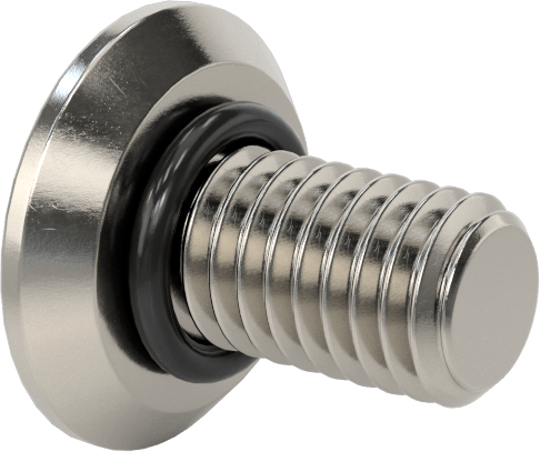 Sızdırmaz, Kurcalamaya Dayanıklı Torx Düz Başlı Vidalar, Buna-N O-Ringli 18-8 Paslanmaz Çelik, M5 x 0,8 mm Diş Boyutu, 10 mm Uzunluk