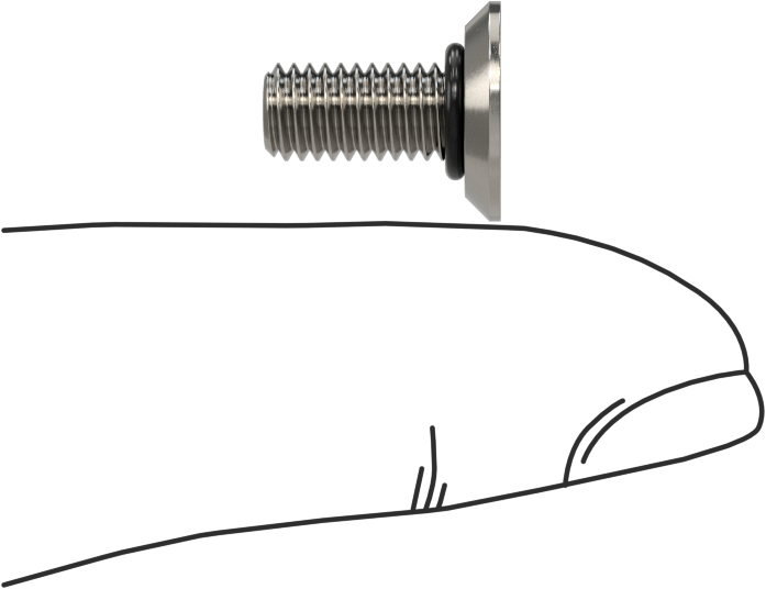 Sızdırmaz, Kurcalamaya Dayanıklı Torx Düz Başlı Vidalar, Buna-N O-Ringli 18-8 Paslanmaz Çelik, M5 x 0,8 mm Diş Boyutu, 12 mm Uzunluk