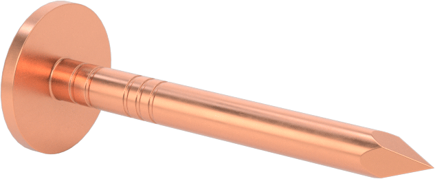 Bakır Büyük Başlı Çiviler, 3D Penny Boyutu, 1-1/4" Uzunluk