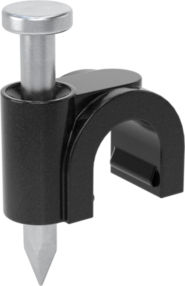 Çekiçle Takılan Kablo Tutucular, Galvanizli Çelik Çivi, 1/4" Genişlik, 3/8" Yükseklik