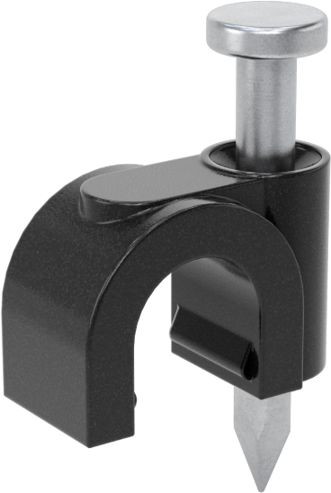 Çekiçle Takılan Kablo Tutucular, Galvanizli Çelik Çivi, 1/4" Genişlik, 3/8" Yükseklik