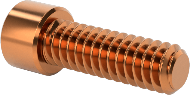 Bronz Soket Başlı Vida, 1/4"-20 Diş Boyutu, 3/4" Uzunluk