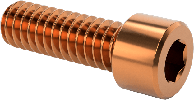 Bronz Soket Başlı Vida, 1/4"-20 Diş Boyutu, 3/4" Uzunluk