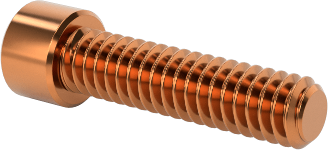 Bronz Soket Başlı Vida, 1/4"-20 Diş Boyutu, 1" Uzunluk