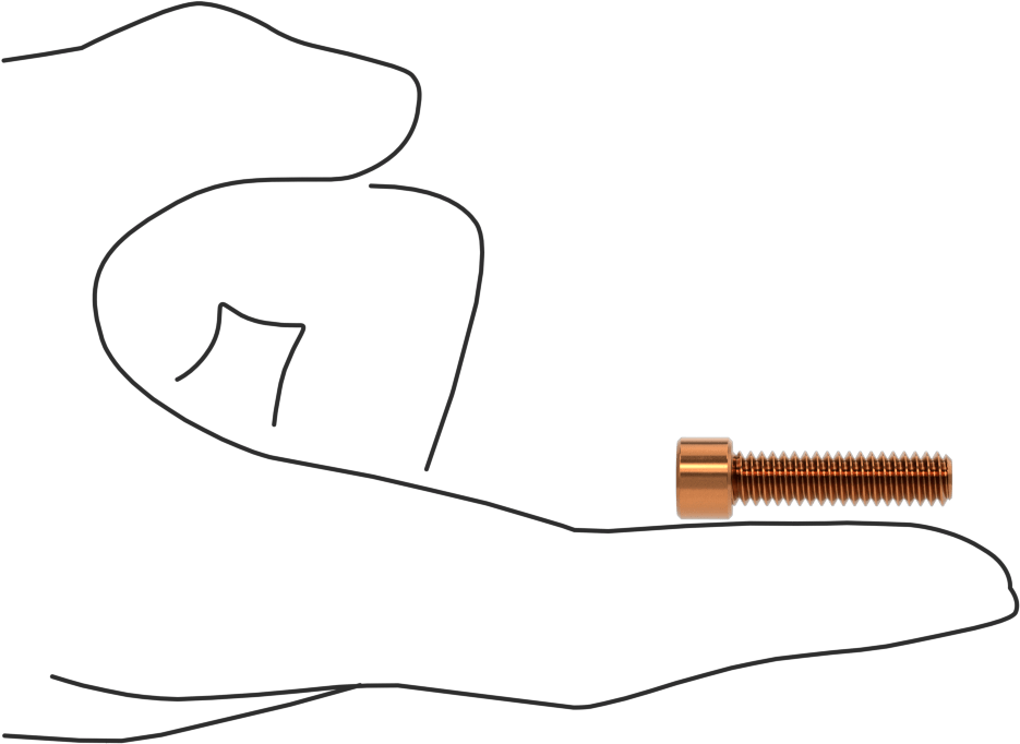 Bronz Soket Başlı Vida, 1/4"-20 Diş Boyutu, 1" Uzunluk