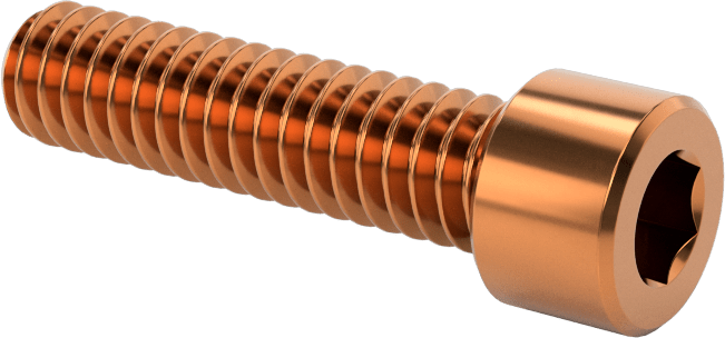 Bronz Soket Başlı Vida, 1/4"-20 Diş Boyutu, 1" Uzunluk