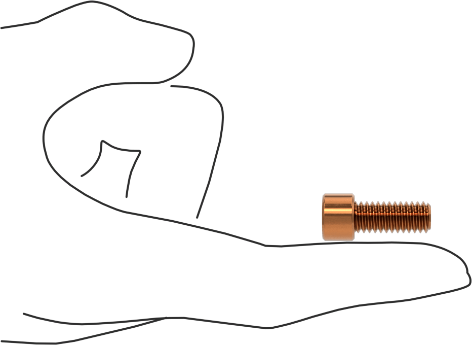 Bronz Soket Başlı Vida, 5/16"-18 Diş Boyutu, 3/4" Uzunluk