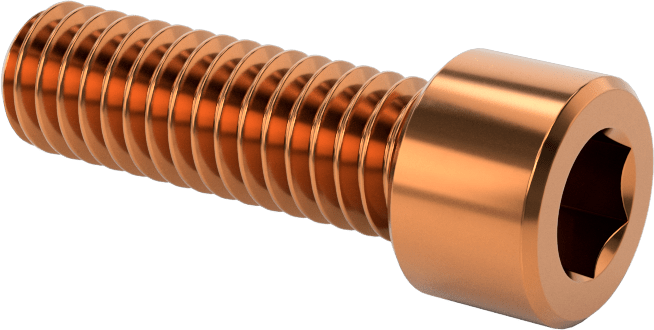 Bronz Soket Başlı Vida, 5/16"-18 Diş Boyutu, 1" Uzunluk