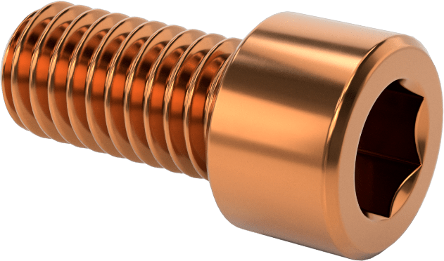 Bronz Soket Başlı Vida, 3/8"-16 Diş Boyutu, 3/4" Uzunluk