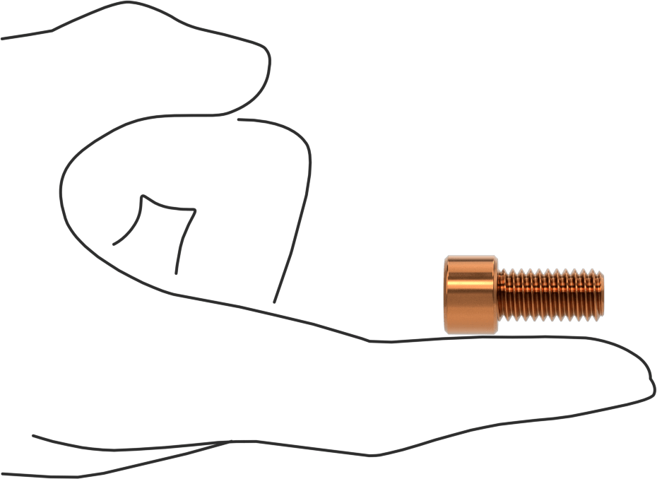 Bronz Soket Başlı Vida, 3/8"-16 Diş Boyutu, 3/4" Uzunluk