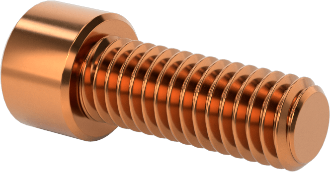 Bronz Soket Başlı Vida, 3/8"-16 Diş Boyutu, 1" Uzunluk