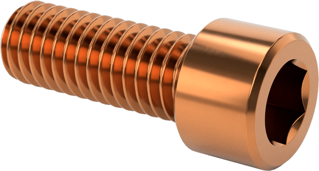 Bronz Soket Başlı Vida, 3/8"-16 Diş Boyutu, 1" Uzunluk