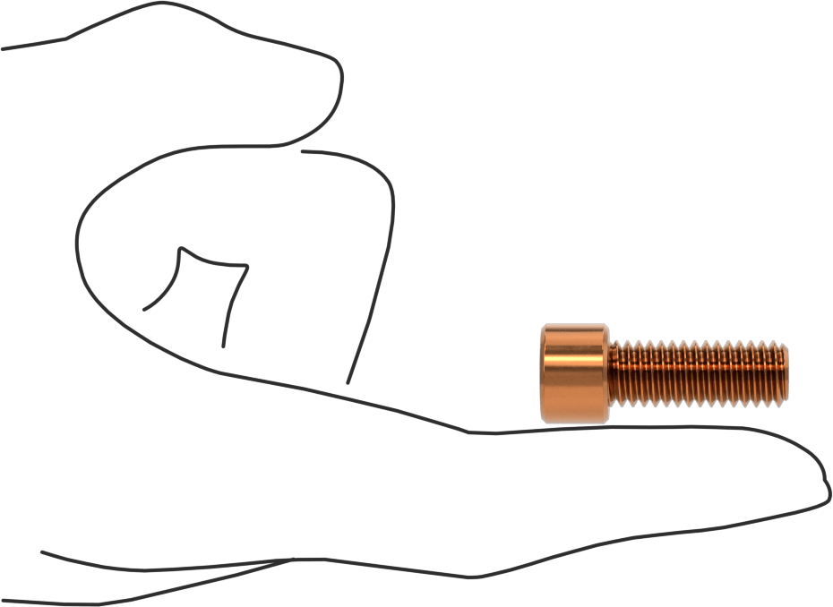 Bronz Soket Başlı Vida, 3/8"-16 Diş Boyutu, 1" Uzunluk