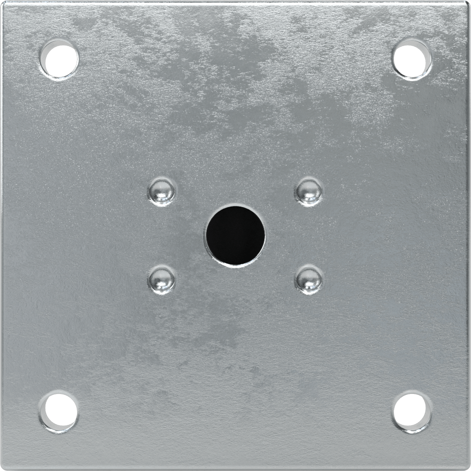 4“ x 4” Montaj Plakalı Kir Koruyucu Tekerlek, 3 inç Çapında Kauçuk Tekerlekli Sert