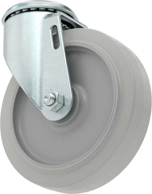 Döner Tekerlek, 5 inç çapında lastik tekerlek ile