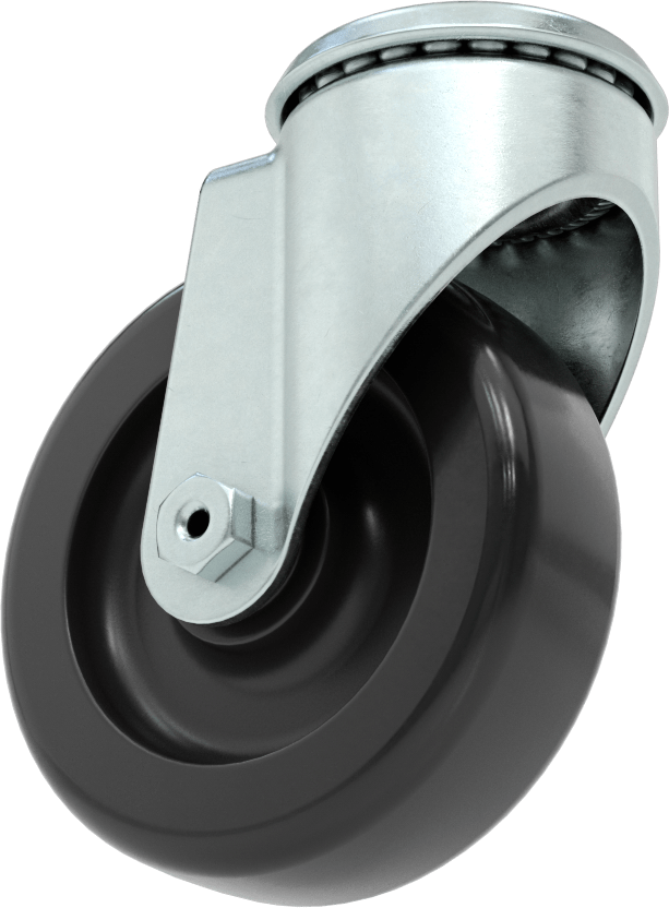Döner Tekerlek, 4“ Çapında x 1-1/4” Genişliğinde Polipropilen Tekerlekli