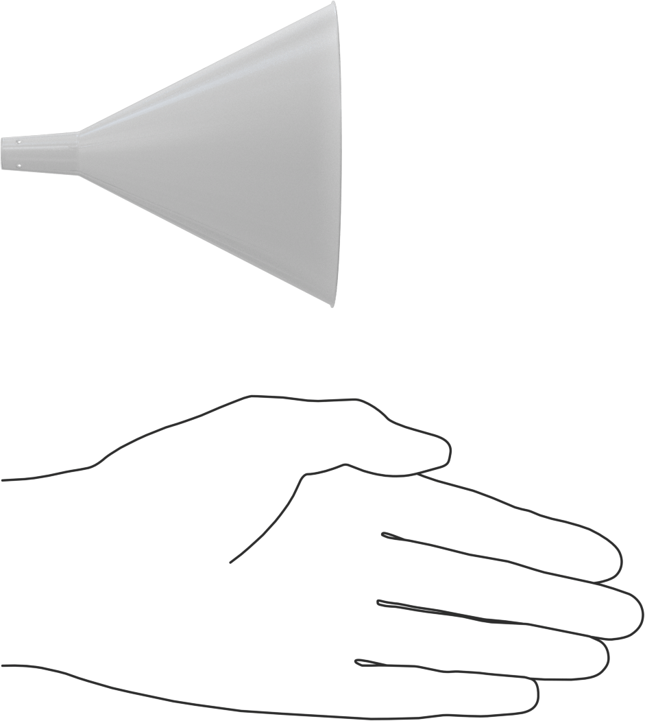 Yavaş Akışlı Plastik Huni, 4 FL. oz. Kapasite