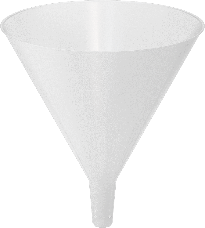 Yavaş Akışlı Plastik Huni, 4 FL. oz. Kapasite
