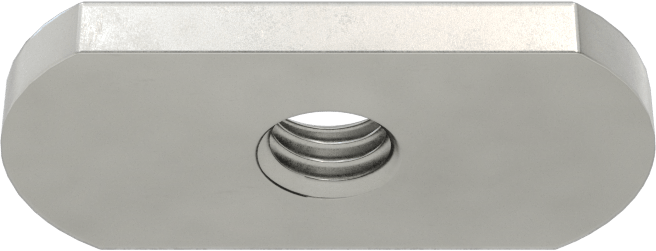 Çelik Düşük Profilli Dar Tabanlı Kaynak Somunları, M5 x 0,8 mm Diş Boyutu