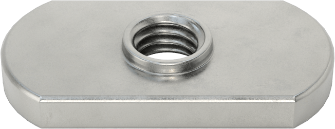 Çelik Düşük Profilli Dar Tabanlı Kaynak Somunları, M5 x 0,8 mm Diş Boyutu