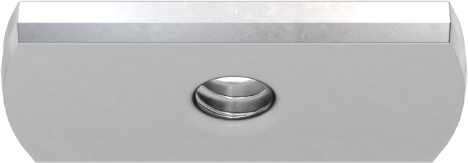 Çelik Düşük Profilli Dar Tabanlı Kaynak Somunları, 1/4"-20 Diş Boyutu, 1-1/8" Taban Uzunluğu