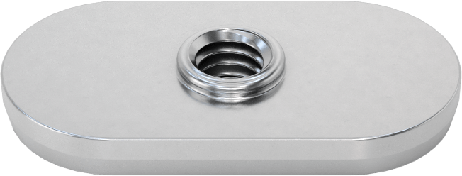 Çelik Düşük Profilli Dar Tabanlı Kaynak Somunları, M4 x 0,7 mm Diş Boyutu