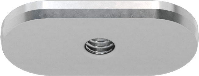 Çelik Düşük Profilli Dar Tabanlı Kaynak Somunları, M4 x 0,7 mm Diş Boyutu