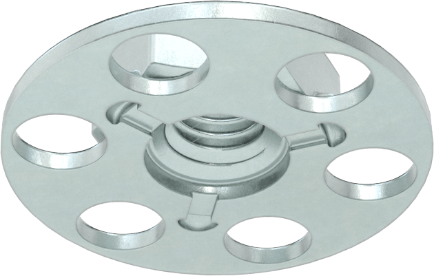 Yapıştırıcıya Hazır Somun, Çinko Kaplı Çelik, M6 x 1 mm Diş, 23 mm Çapında Taban