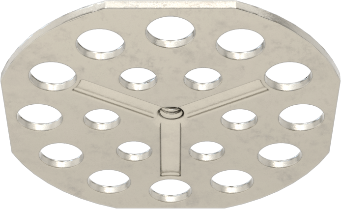 Yapıştırıcıya Hazır Somun, 316 Paslanmaz Çelik, 4-40 Diş, 1-1/2" Taban Çapı, 1/4" Somun Genişliği